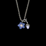 Pendentif Fleur et Perle Forget Me Not