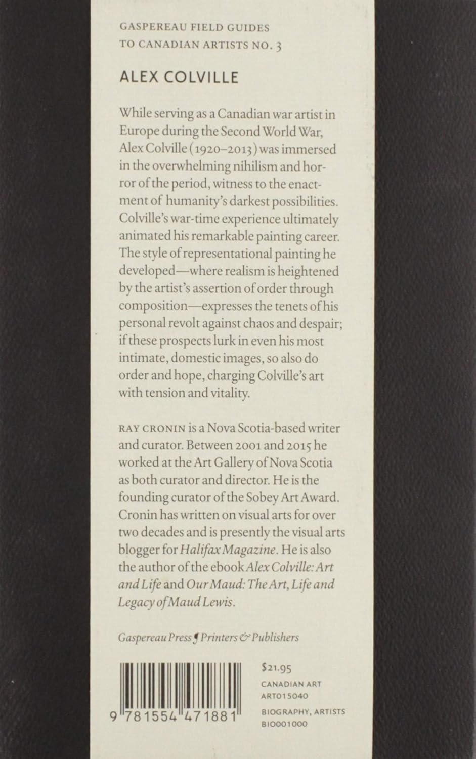 Alex Colville: A Rebellious Mind by Ray Cronin