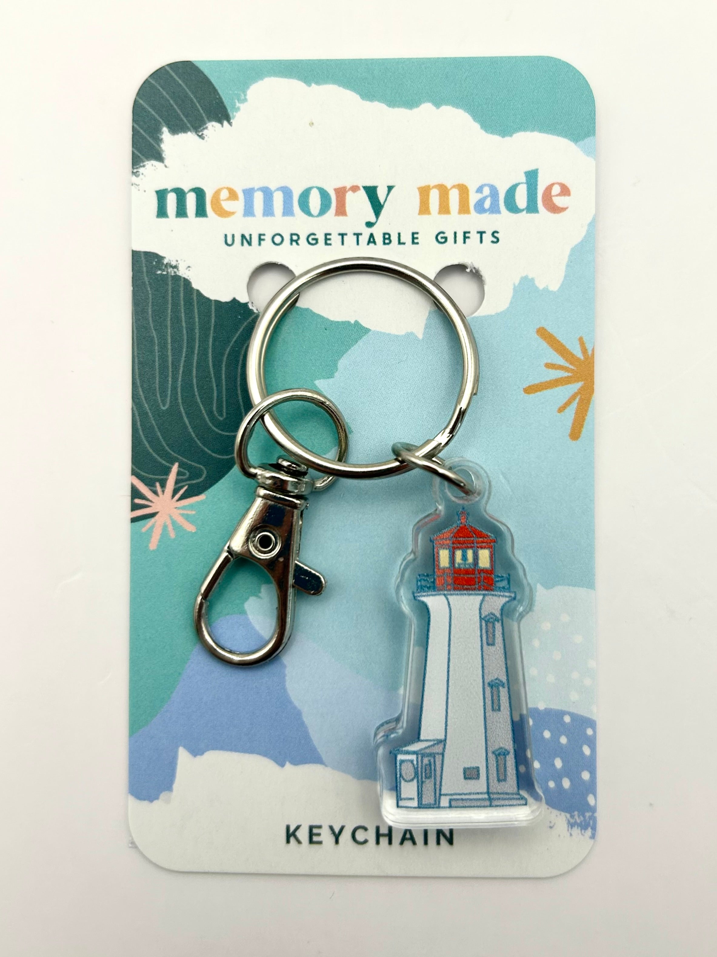 Lighthouse Keychain- Paper Pattern Silk