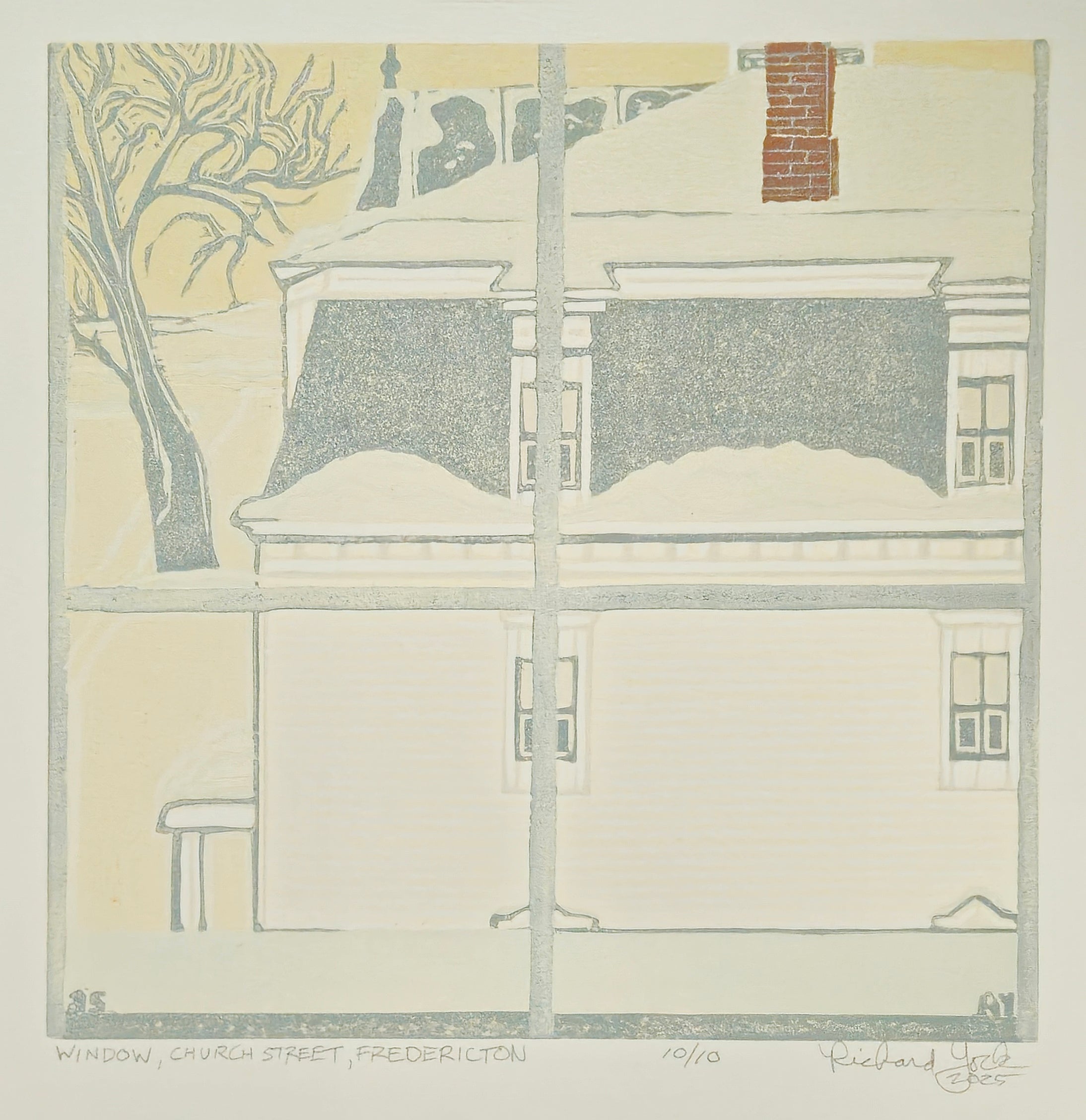 Raffle Ticket: "Window, Church Street, Fredericton", Richard York